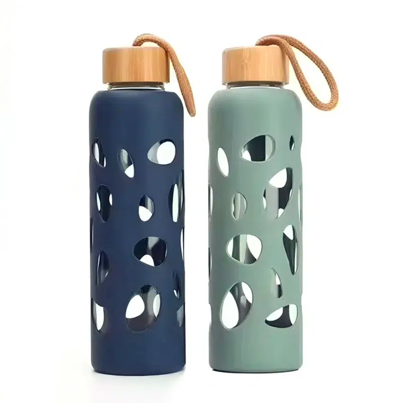 Bamboo Lid Glass Water Bottle